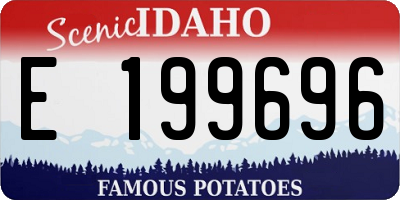 ID license plate E199696