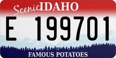 ID license plate E199701