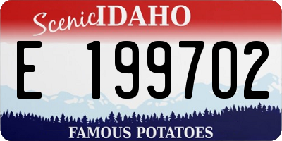 ID license plate E199702