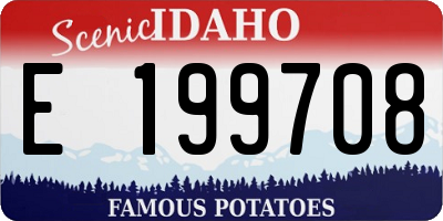 ID license plate E199708