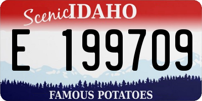 ID license plate E199709