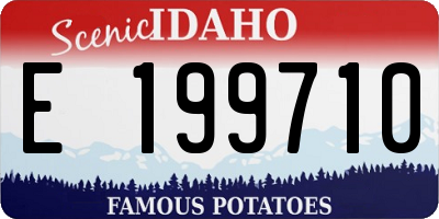 ID license plate E199710
