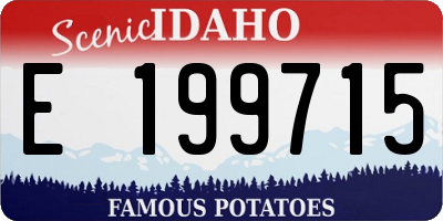 ID license plate E199715