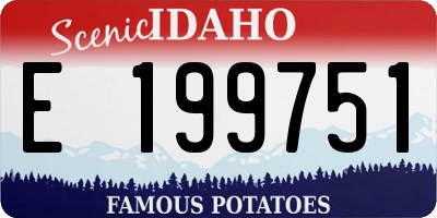 ID license plate E199751