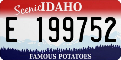 ID license plate E199752