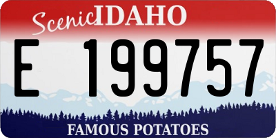 ID license plate E199757