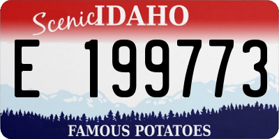 ID license plate E199773