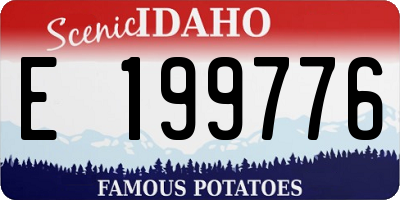 ID license plate E199776
