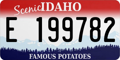 ID license plate E199782