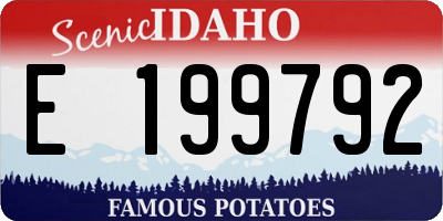 ID license plate E199792