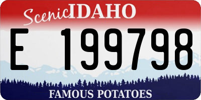 ID license plate E199798