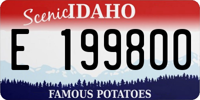 ID license plate E199800
