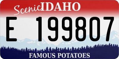 ID license plate E199807