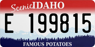 ID license plate E199815