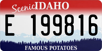 ID license plate E199816