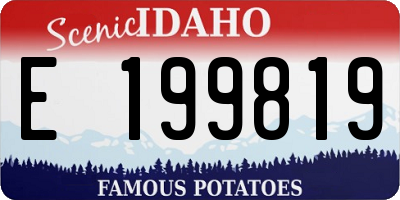 ID license plate E199819