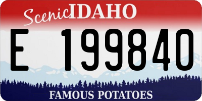 ID license plate E199840