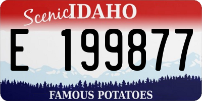 ID license plate E199877