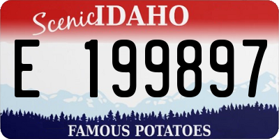ID license plate E199897