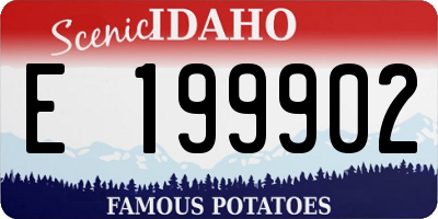 ID license plate E199902