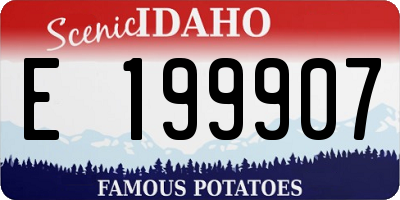 ID license plate E199907