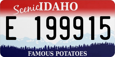 ID license plate E199915