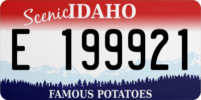 ID license plate E199921