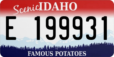 ID license plate E199931
