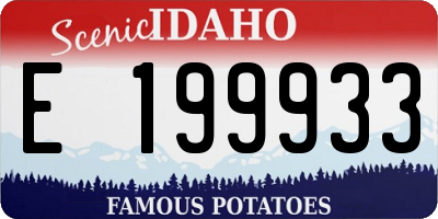 ID license plate E199933