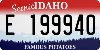 ID license plate E199940