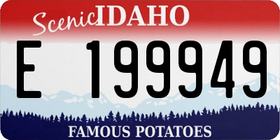 ID license plate E199949