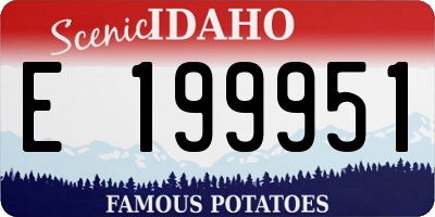 ID license plate E199951