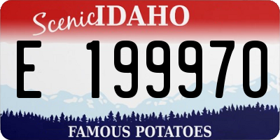 ID license plate E199970