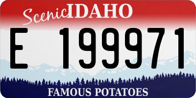ID license plate E199971