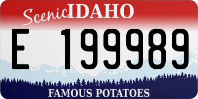 ID license plate E199989
