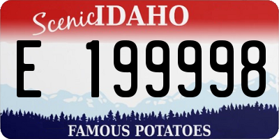 ID license plate E199998