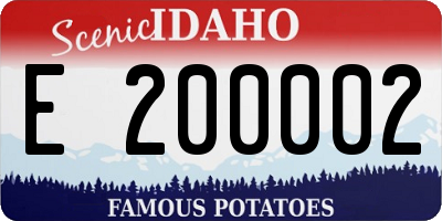 ID license plate E200002