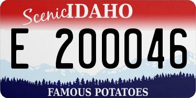 ID license plate E200046