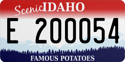 ID license plate E200054