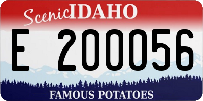 ID license plate E200056