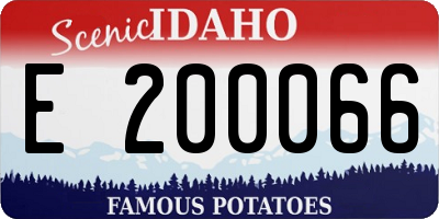 ID license plate E200066