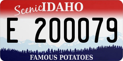 ID license plate E200079