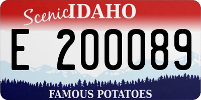 ID license plate E200089