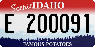 ID license plate E200091