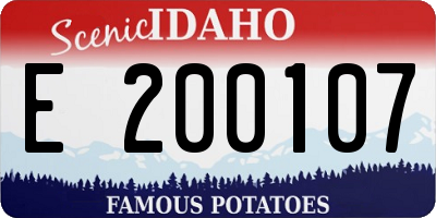 ID license plate E200107