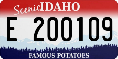 ID license plate E200109