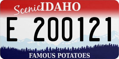 ID license plate E200121