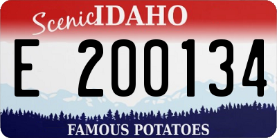 ID license plate E200134