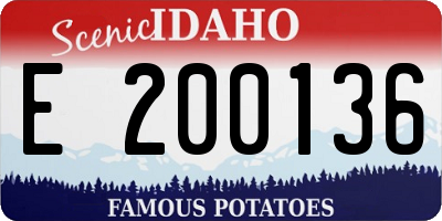 ID license plate E200136