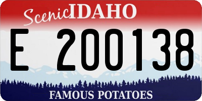 ID license plate E200138